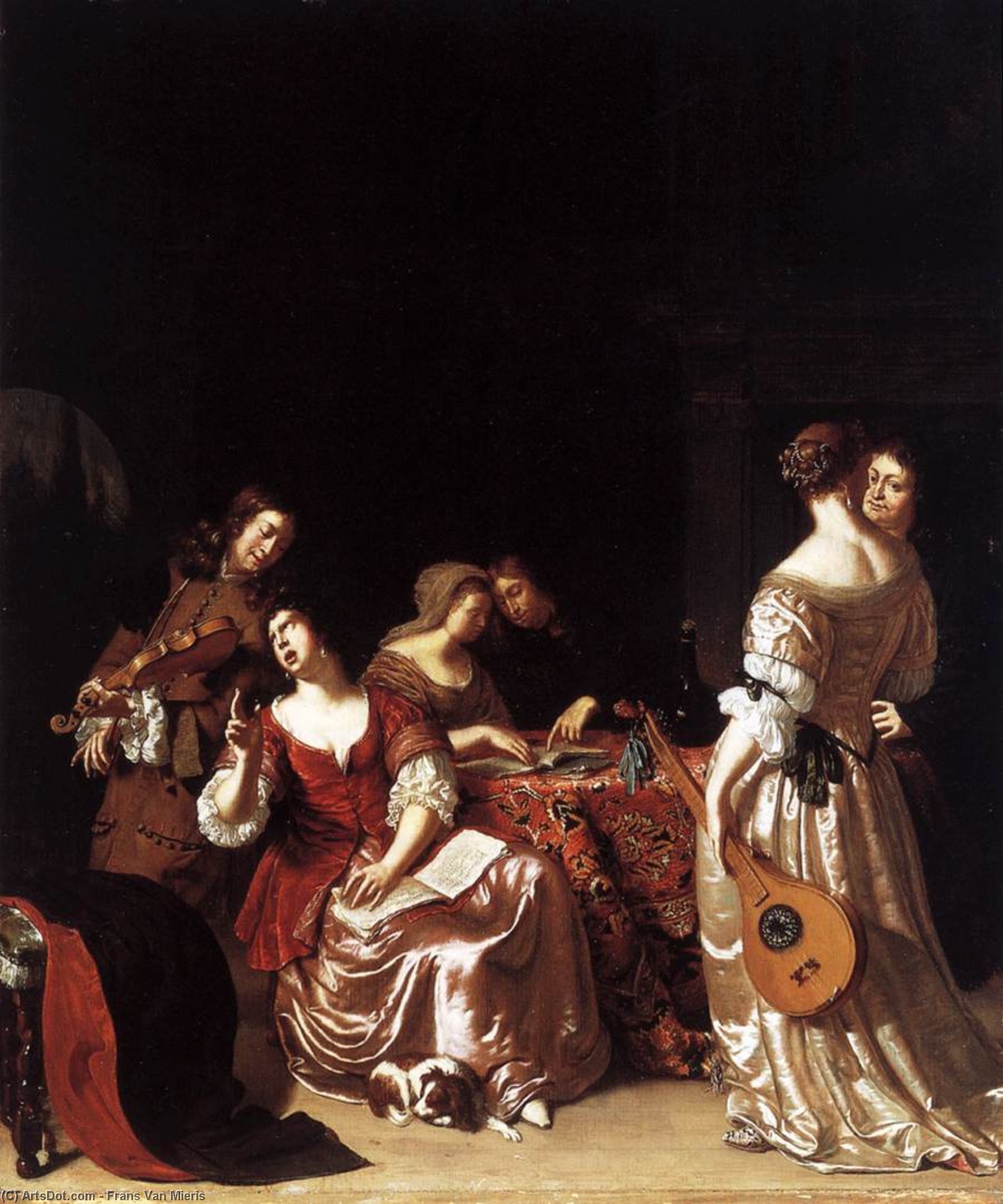 Wikioo.org - The Encyclopedia of Fine Arts - Painting, Artwork by Frans Van Mieris - Musical Company