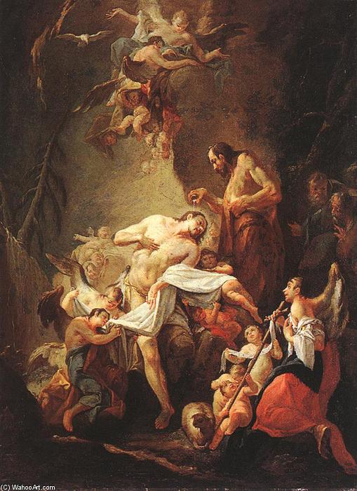 Wikioo.org - The Encyclopedia of Fine Arts - Painting, Artwork by Joseph Ignaz Mildorfer - Baptism of Christ