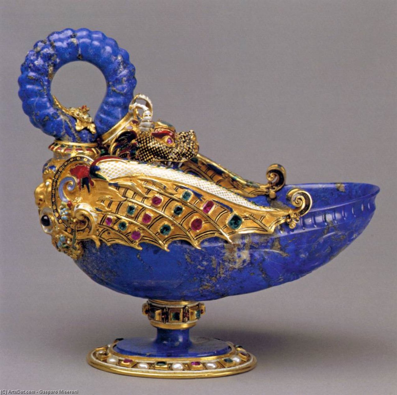 Wikioo.org - The Encyclopedia of Fine Arts - Painting, Artwork by Gasparo Miseroni - Dragon Bowl