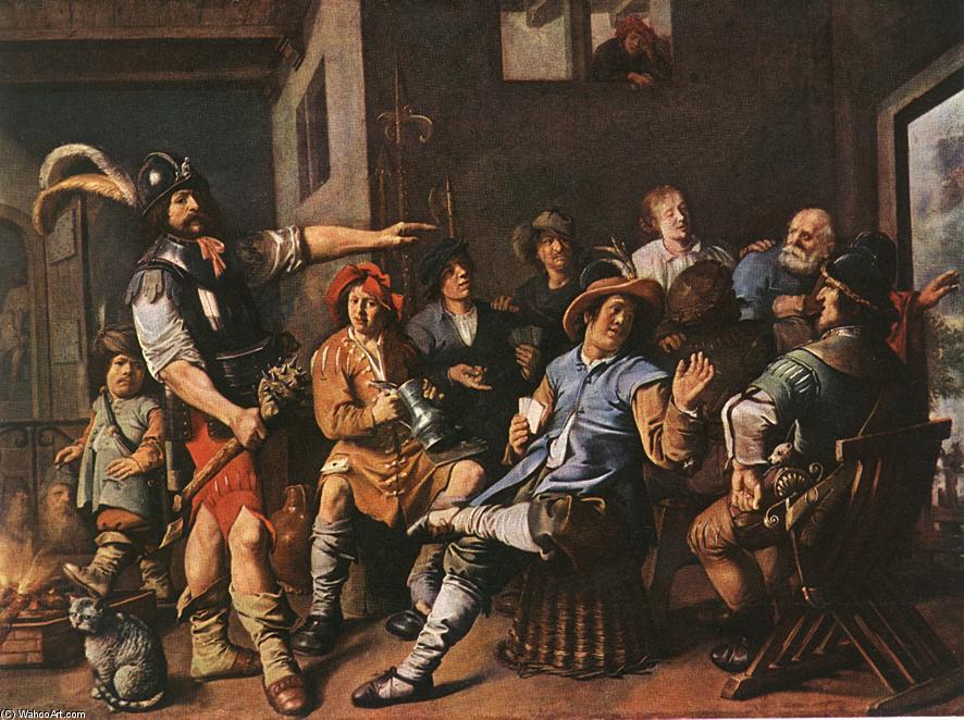 Wikioo.org - The Encyclopedia of Fine Arts - Painting, Artwork by Jan Miense Molenaer - The Denying of Peter