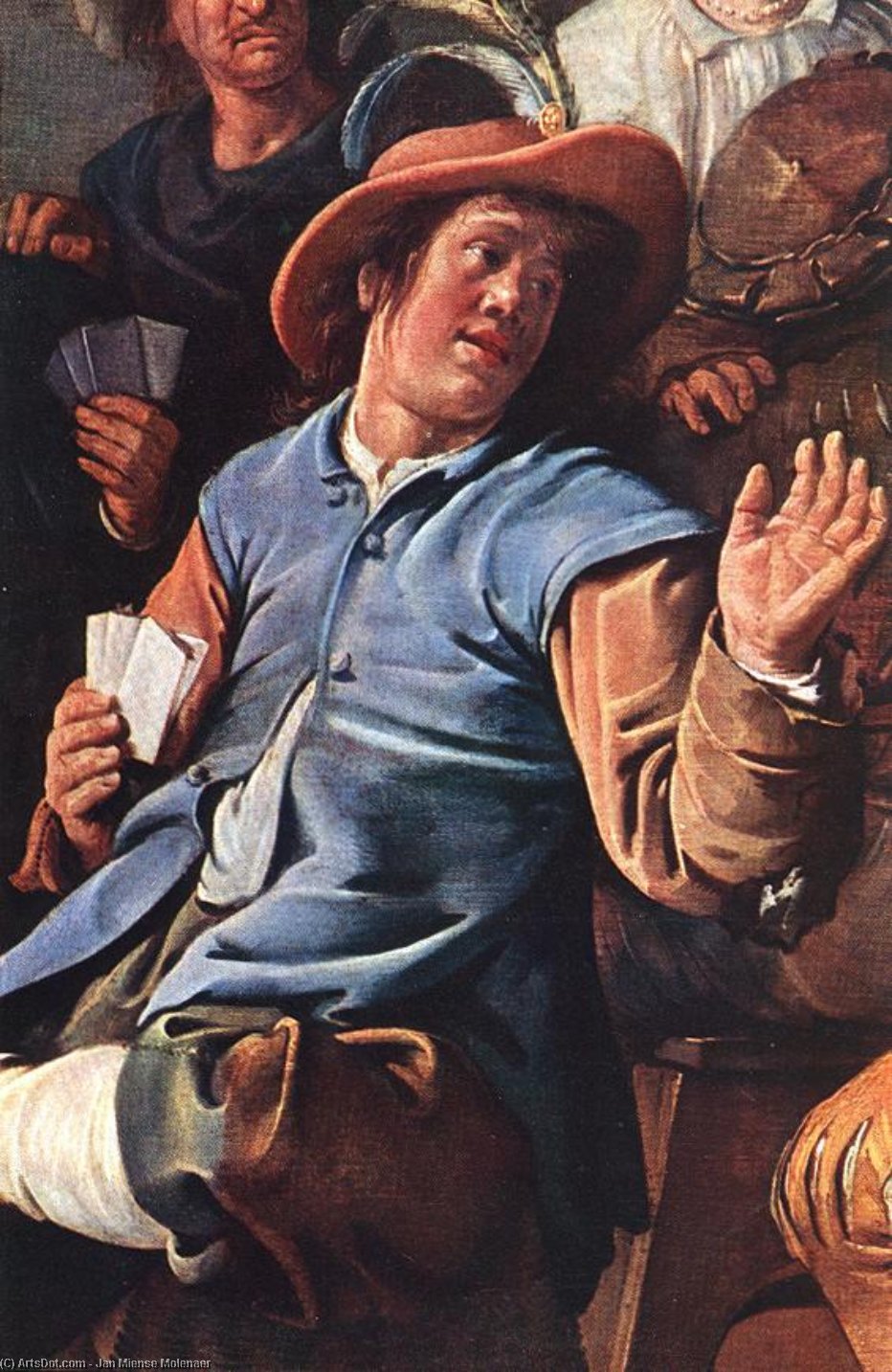 Wikioo.org - The Encyclopedia of Fine Arts - Painting, Artwork by Jan Miense Molenaer - The Denying of Peter (detail)