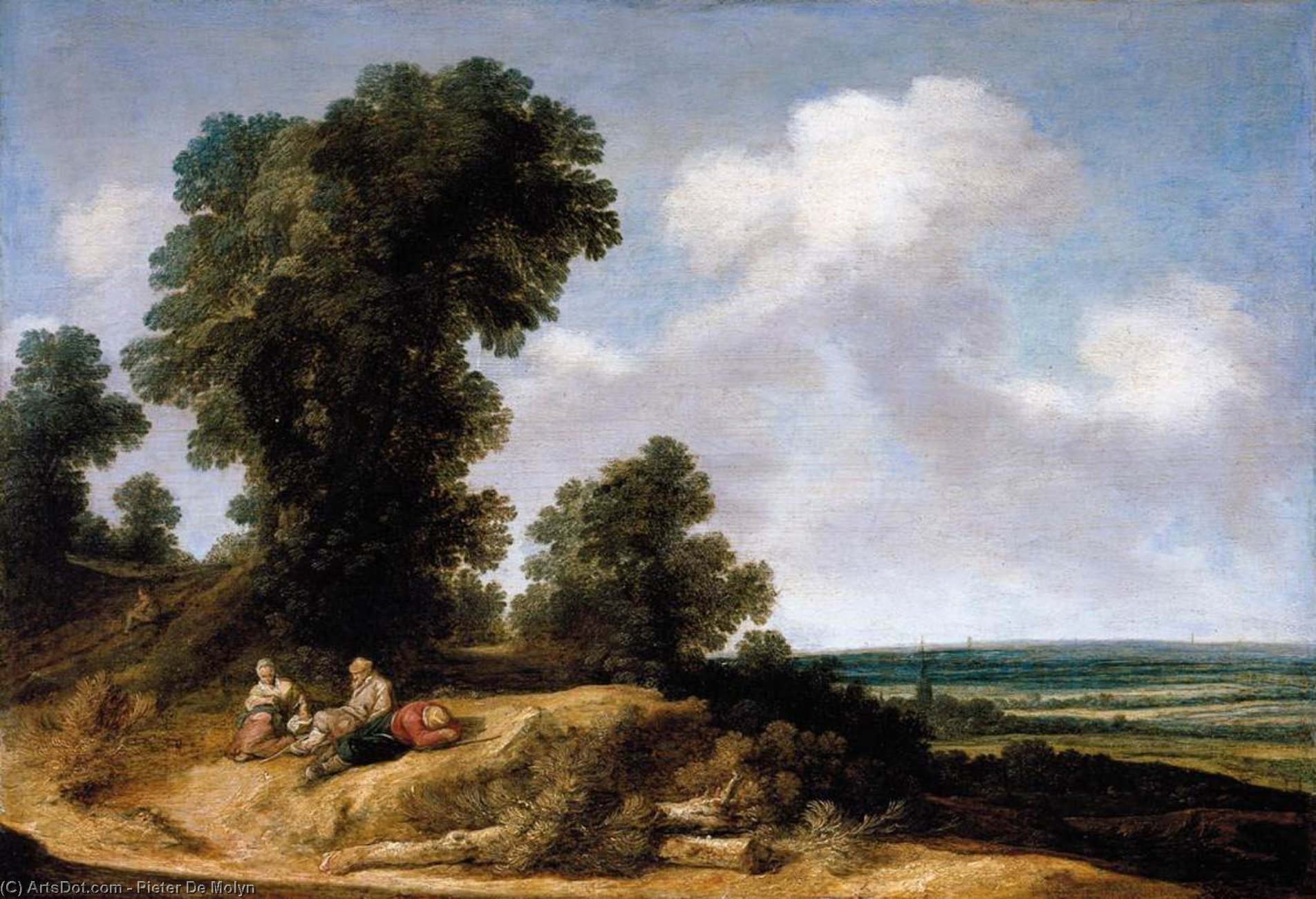 Wikioo.org - The Encyclopedia of Fine Arts - Painting, Artwork by Pieter De Molyn - Dune Landscape