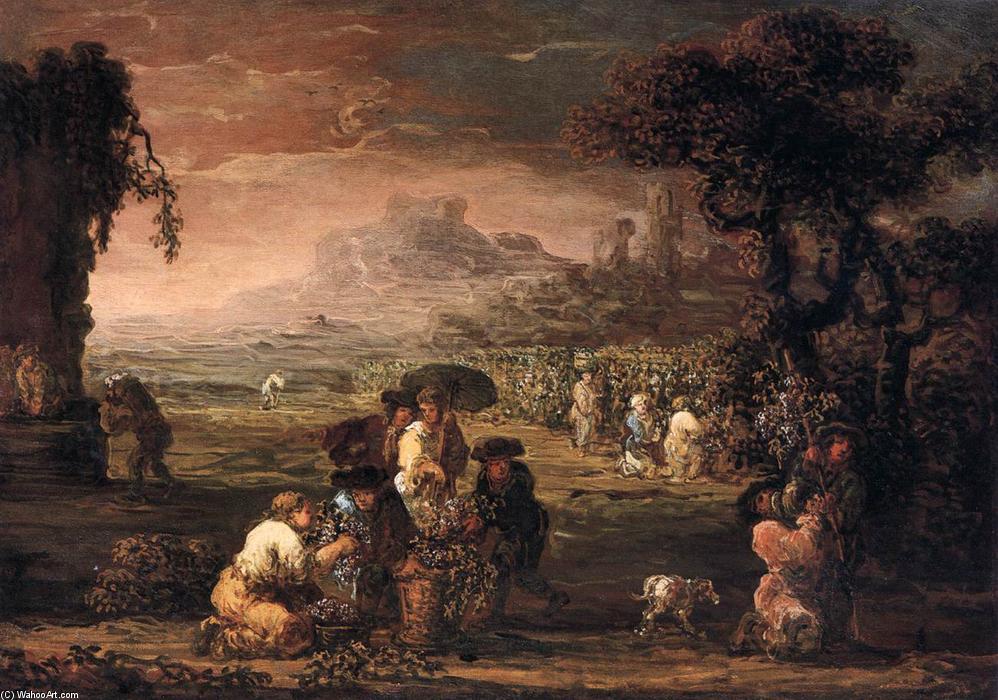 WikiOO.org - אנציקלופדיה לאמנויות יפות - ציור, יצירות אמנות Joos De Momper The Younger - Grape Harvest