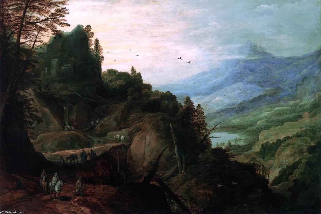 Wikioo.org - The Encyclopedia of Fine Arts - Painting, Artwork by Joos De Momper - Landscape with a Mountain Pass