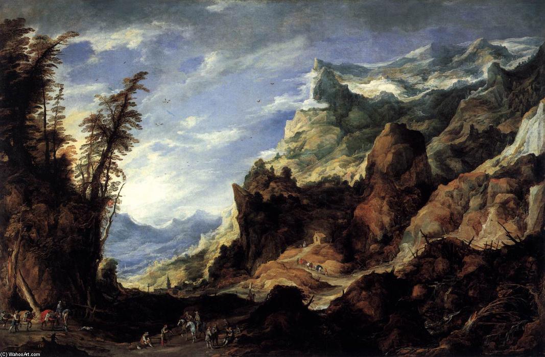 Wikioo.org - The Encyclopedia of Fine Arts - Painting, Artwork by Joos De Momper - Large Mountain Landscape