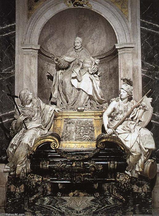 Wikioo.org - The Encyclopedia of Fine Arts - Painting, Artwork by Pierre Etienne Monnot - Tomb of Pope Innocent XI