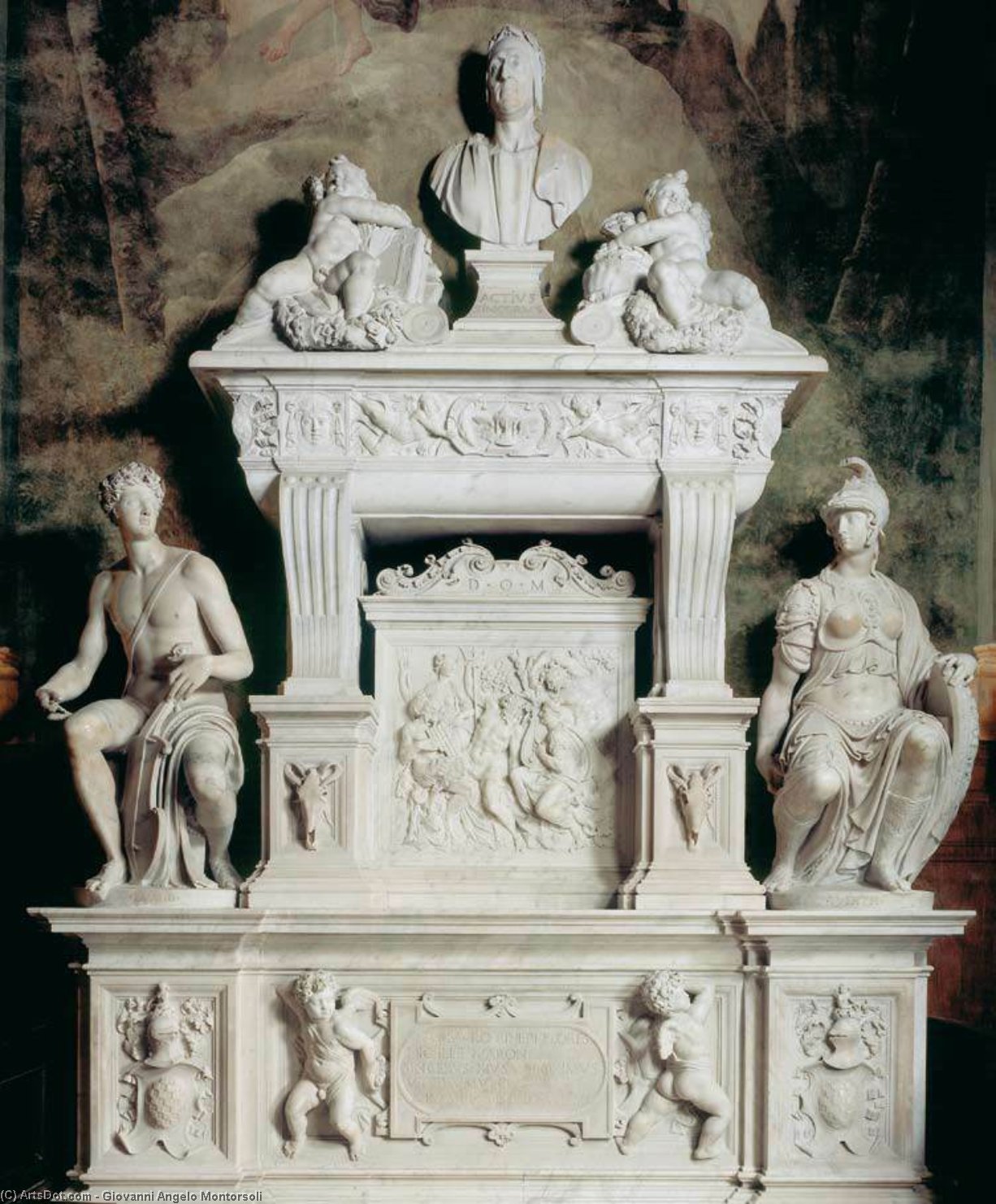 Wikioo.org - The Encyclopedia of Fine Arts - Painting, Artwork by Giovanni Angelo Montorsoli - Tomb of Jacopo Sannazaro