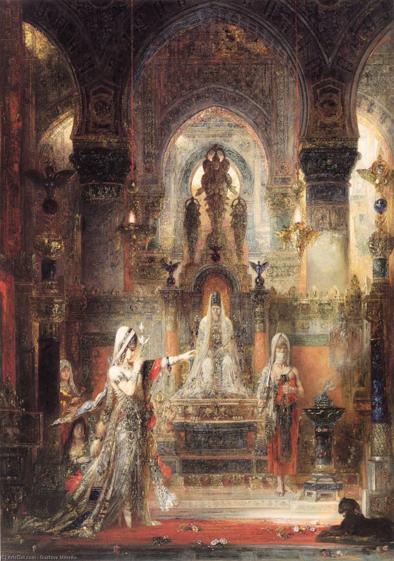 WikiOO.org - Encyclopedia of Fine Arts - Maľba, Artwork Gustave Moreau - Salome Dancing