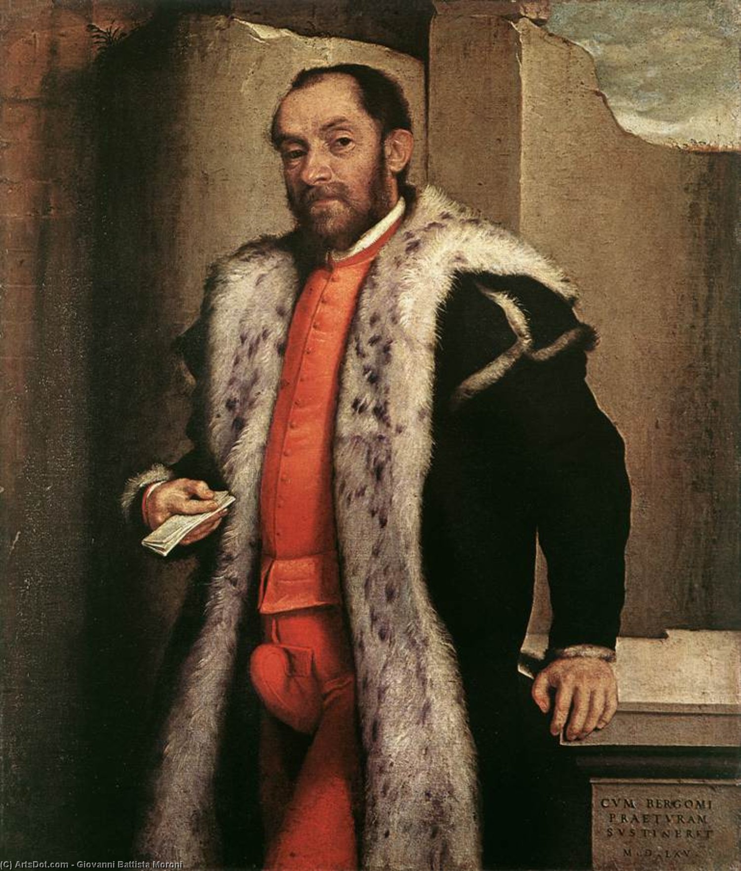 WikiOO.org - دایره المعارف هنرهای زیبا - نقاشی، آثار هنری Giovanni Battista Moroni - Portrait of Antonio Navagero