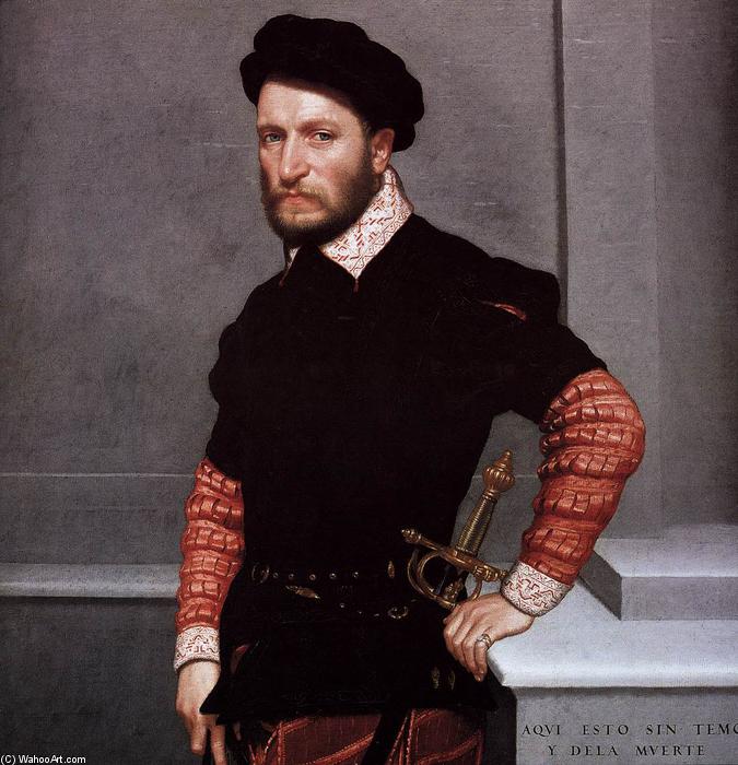Wikioo.org – L'Encyclopédie des Beaux Arts - Peinture, Oeuvre de Giovanni Battista Moroni - Portrait de Don Gabriel de la Cueva, plus tard duc d Alburquerque (détail)