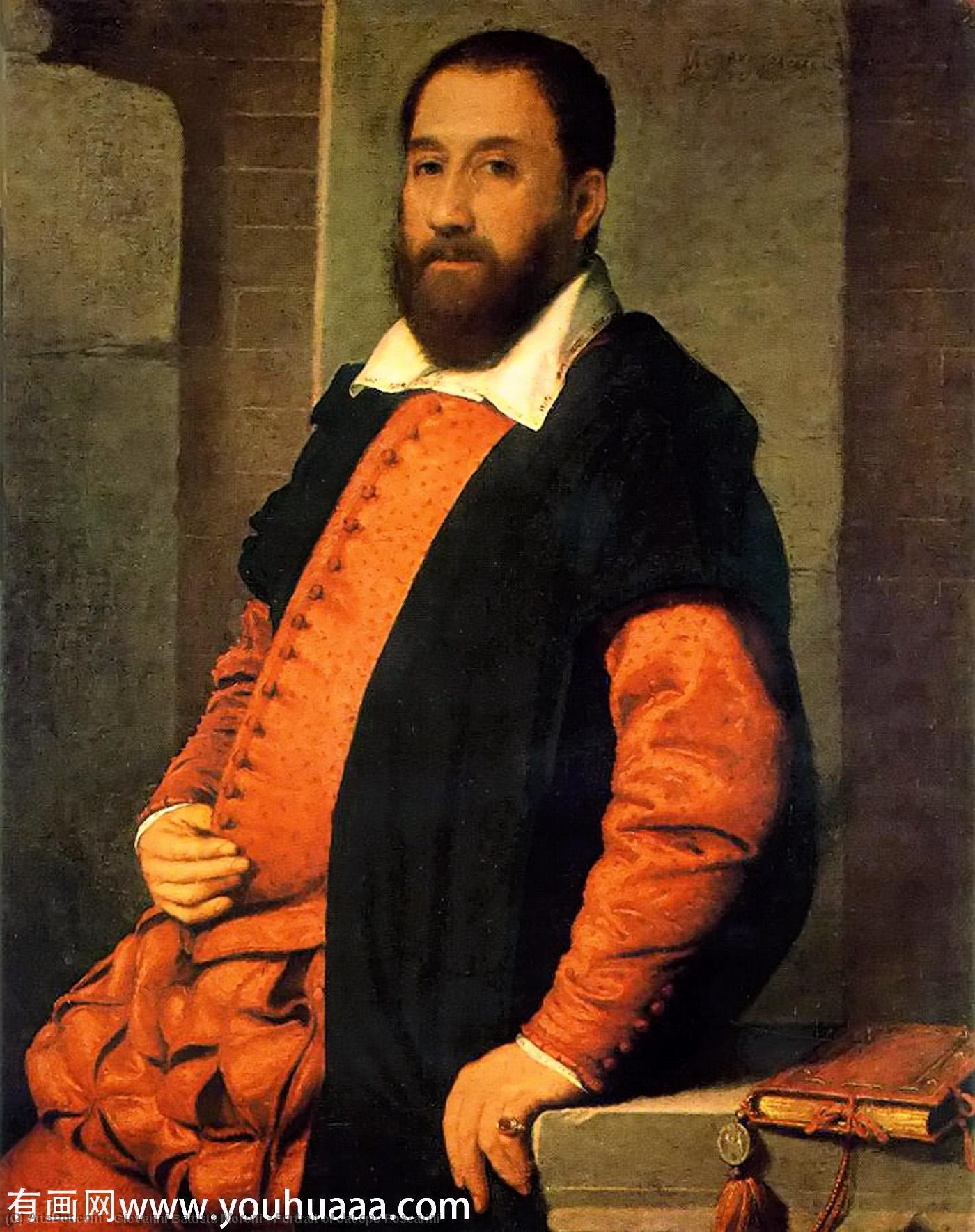 Wikioo.org - The Encyclopedia of Fine Arts - Painting, Artwork by Giovanni Battista Moroni - Portrait of Jacopo Foscarini