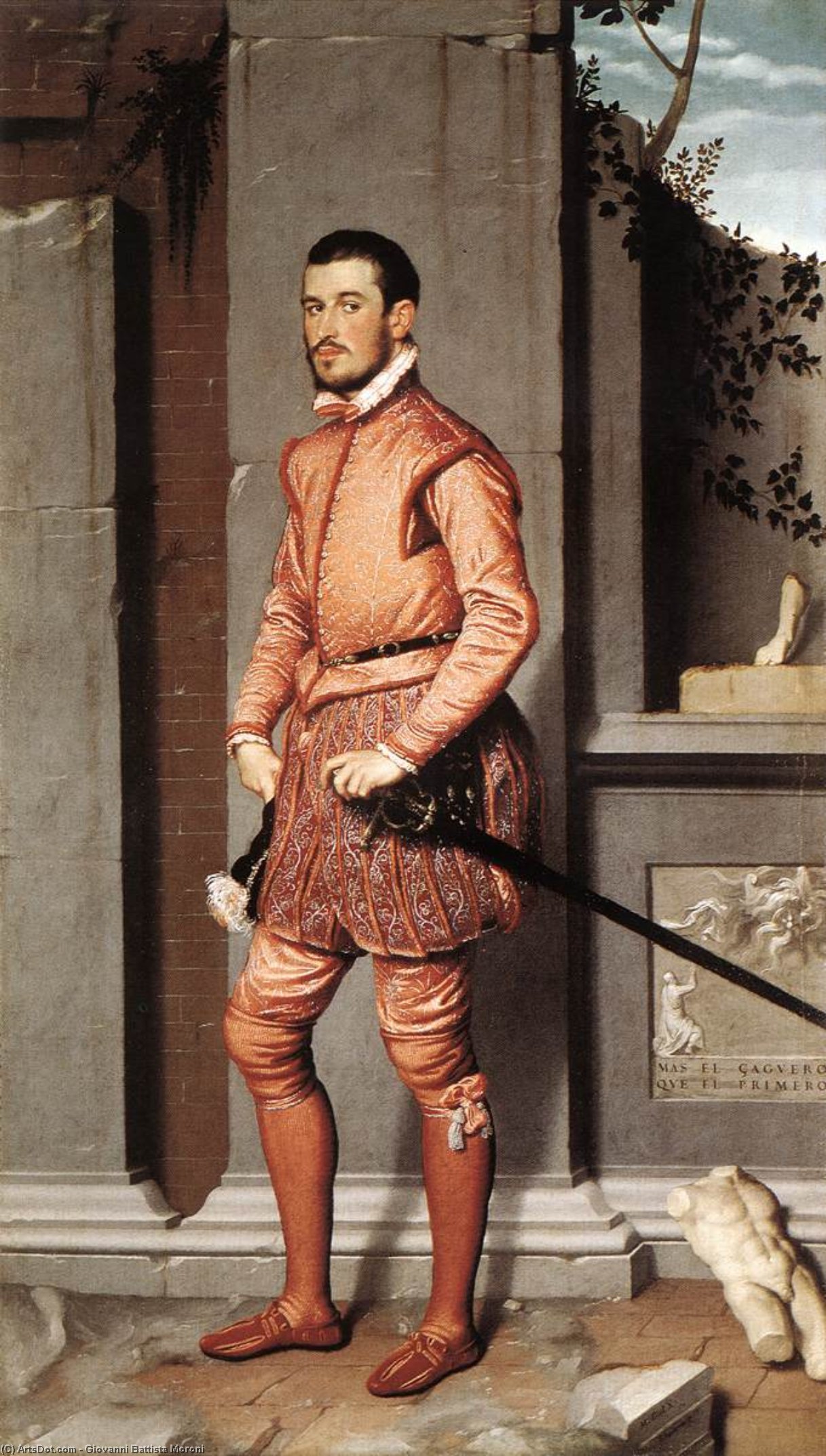 Wikioo.org - The Encyclopedia of Fine Arts - Painting, Artwork by Giovanni Battista Moroni - The Gentleman in Pink