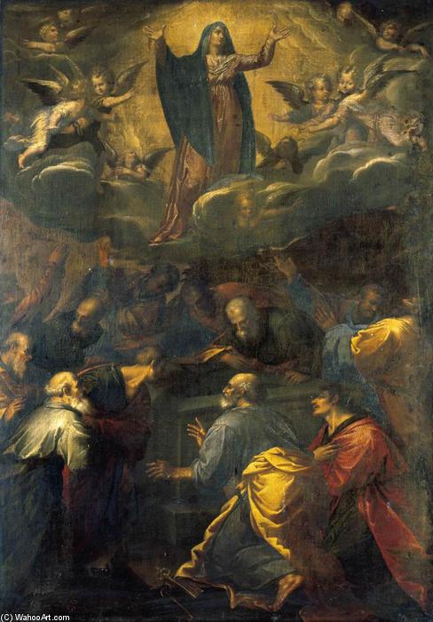 WikiOO.org - 百科事典 - 絵画、アートワーク Girolamo Muziano - assumption` の 処女