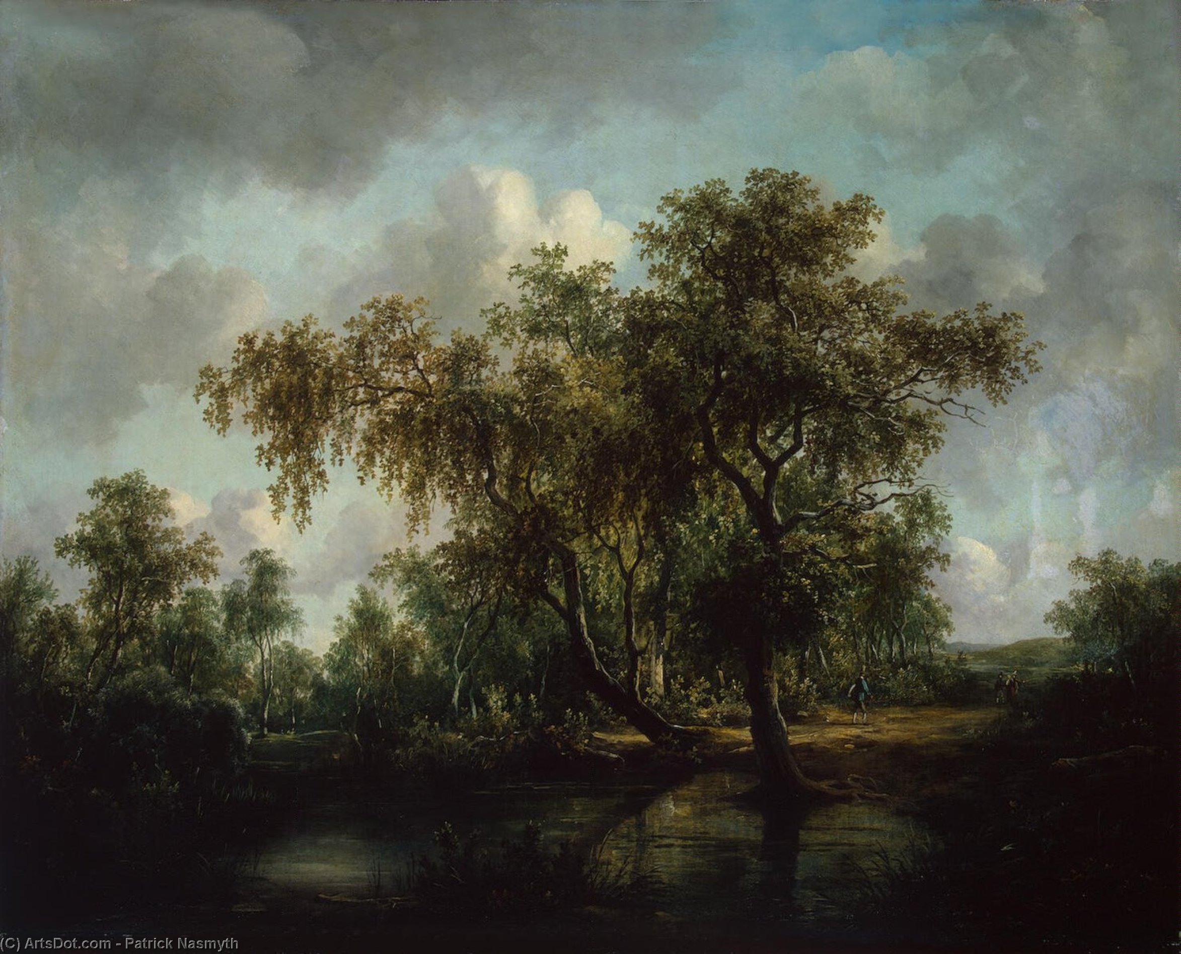 WikiOO.org - 百科事典 - 絵画、アートワーク Patrick Nasmyth - 池のある風景