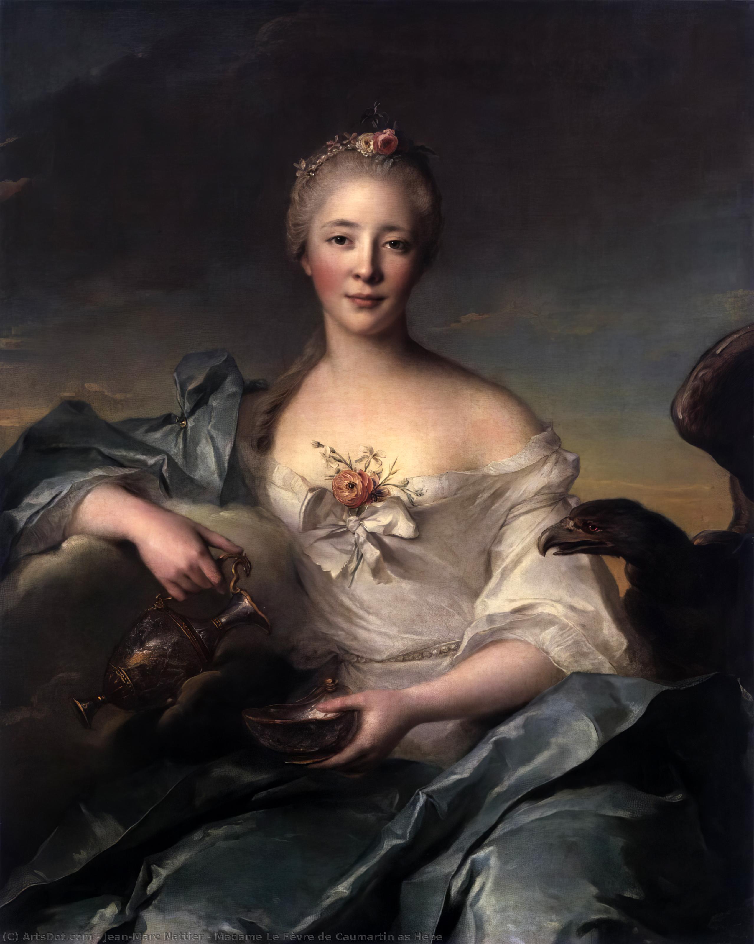 WikiOO.org - Enciklopedija dailės - Tapyba, meno kuriniai Jean-Marc Nattier - Madame Le Fèvre de Caumartin as Hebe