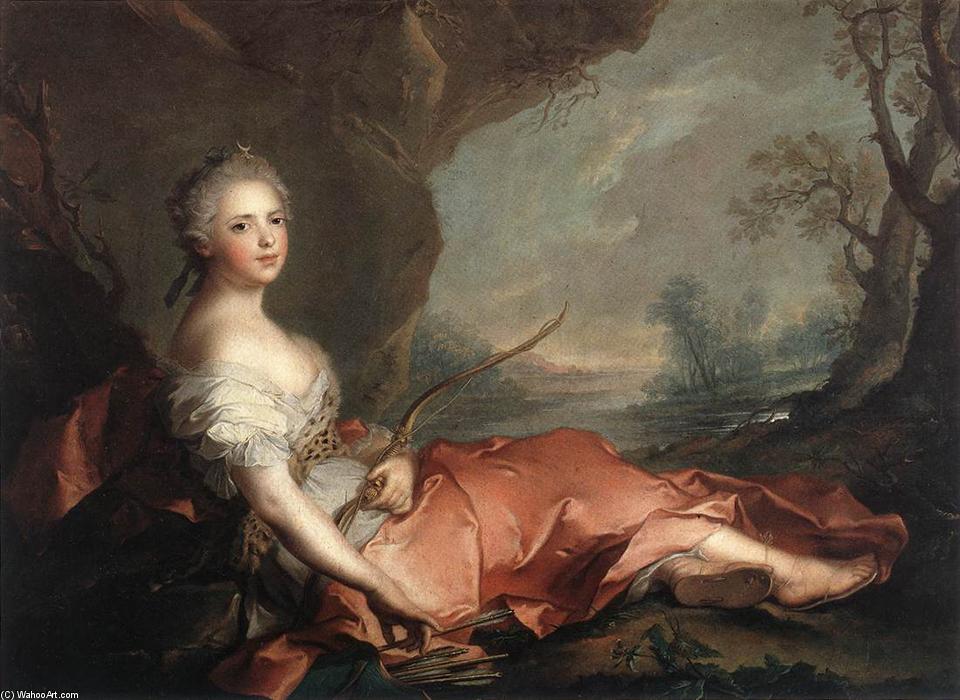WikiOO.org - Εγκυκλοπαίδεια Καλών Τεχνών - Ζωγραφική, έργα τέχνης Jean-Marc Nattier - Marie Adelaide of France as Diana