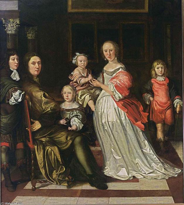 Wikioo.org - The Encyclopedia of Fine Arts - Painting, Artwork by Eglon Van Der Neer - Family Portrait