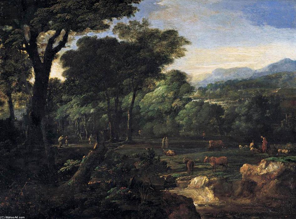 Wikioo.org – L'Enciclopedia delle Belle Arti - Pittura, Opere di Eglon Van Der Neer - Paesaggio pastorale