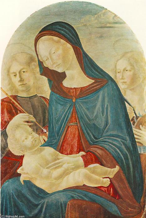 Wikioo.org – L'Encyclopédie des Beaux Arts - Peinture, Oeuvre de Neroccio De Landi - madonna avec enfant , r Sebastian et r Catherine of Alexandria