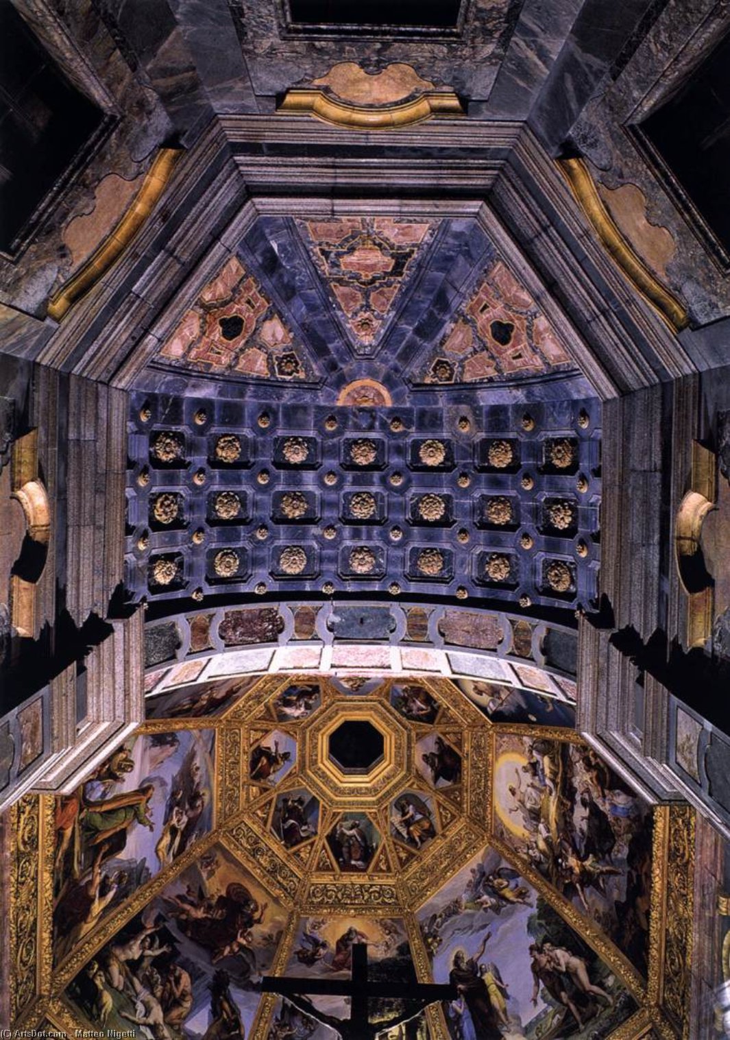 WikiOO.org - Enciklopedija likovnih umjetnosti - Slikarstvo, umjetnička djela Matteo Nigetti - View of the vault