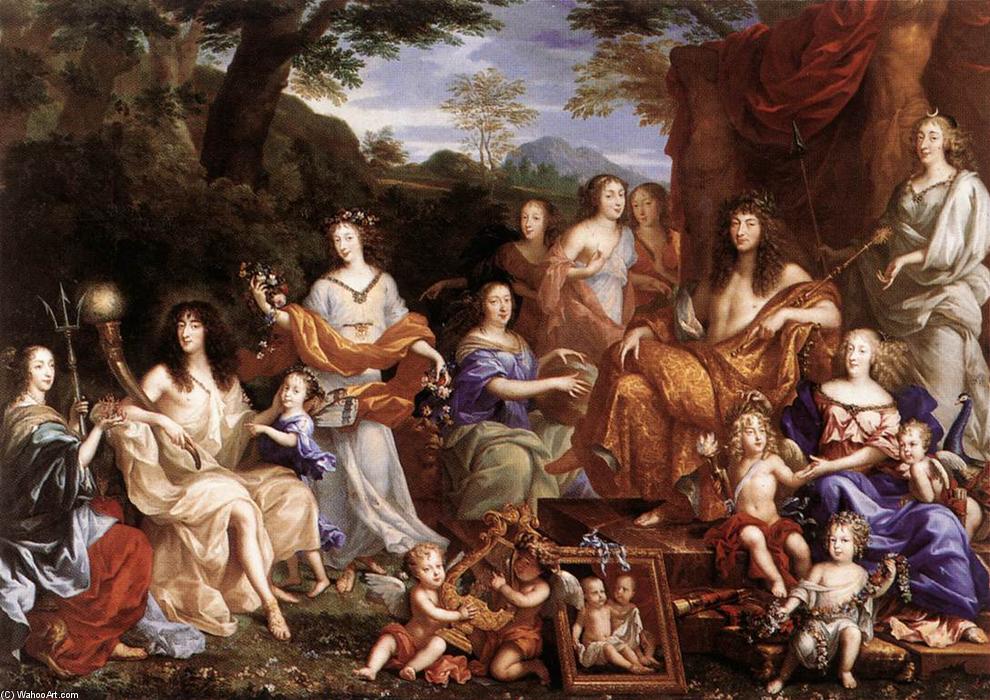 Wikioo.org - สารานุกรมวิจิตรศิลป์ - จิตรกรรม Jean Nocret - The Family of Louis XIV