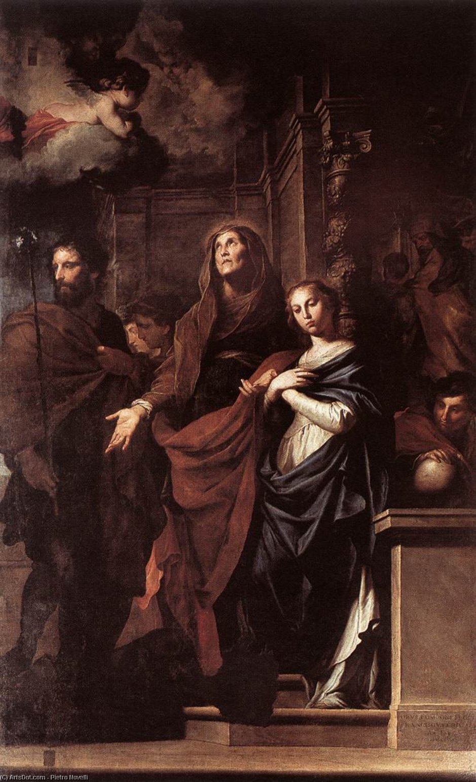 Wikioo.org - The Encyclopedia of Fine Arts - Painting, Artwork by Pietro Novelli - Marriage of the Virgin