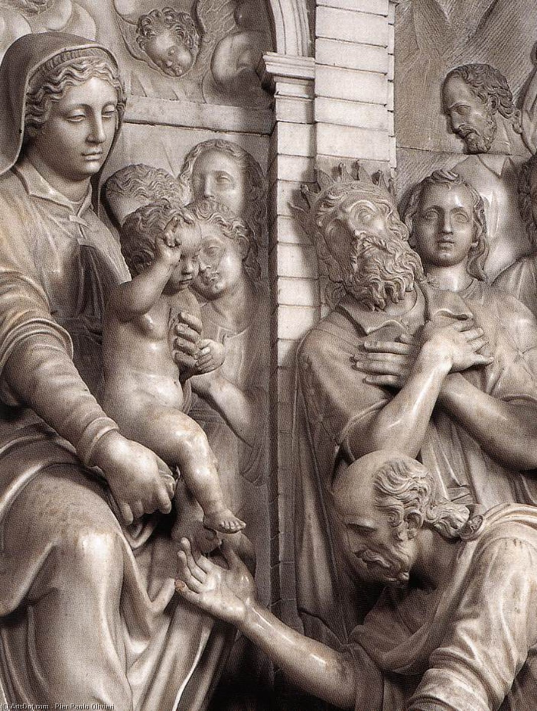 WikiOO.org - Enciklopedija likovnih umjetnosti - Slikarstvo, umjetnička djela Pier Paolo Olivieri - Adoration of the Magi (detail)