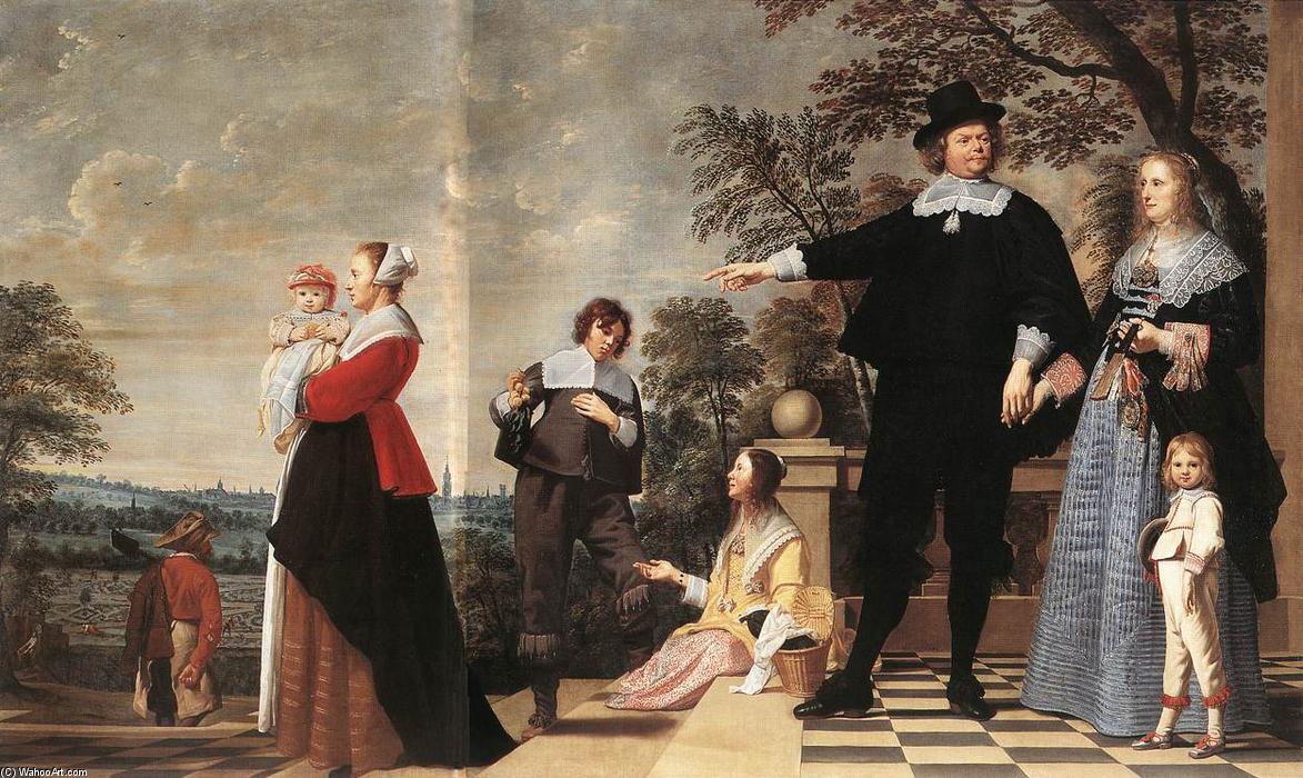 Wikioo.org - The Encyclopedia of Fine Arts - Painting, Artwork by Jacob Van Oost - Portrait of a Bruges Family