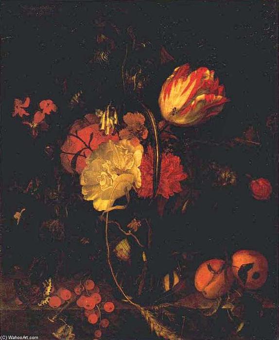 WikiOO.org – 美術百科全書 - 繪畫，作品 Maria Van Oosterwijk -  鲜花和水果