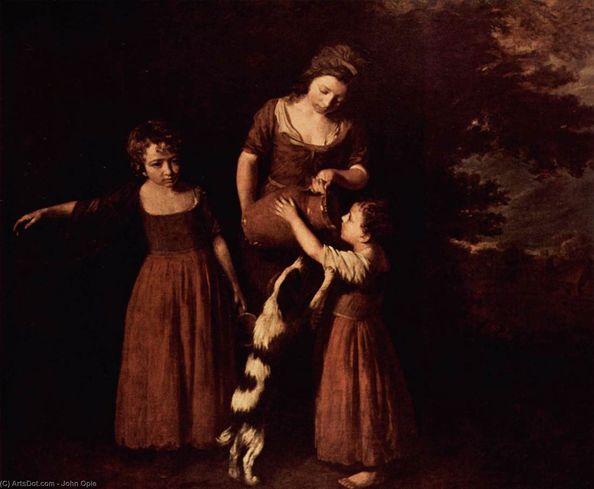WikiOO.org - אנציקלופדיה לאמנויות יפות - ציור, יצירות אמנות John Opie - Peasant Family