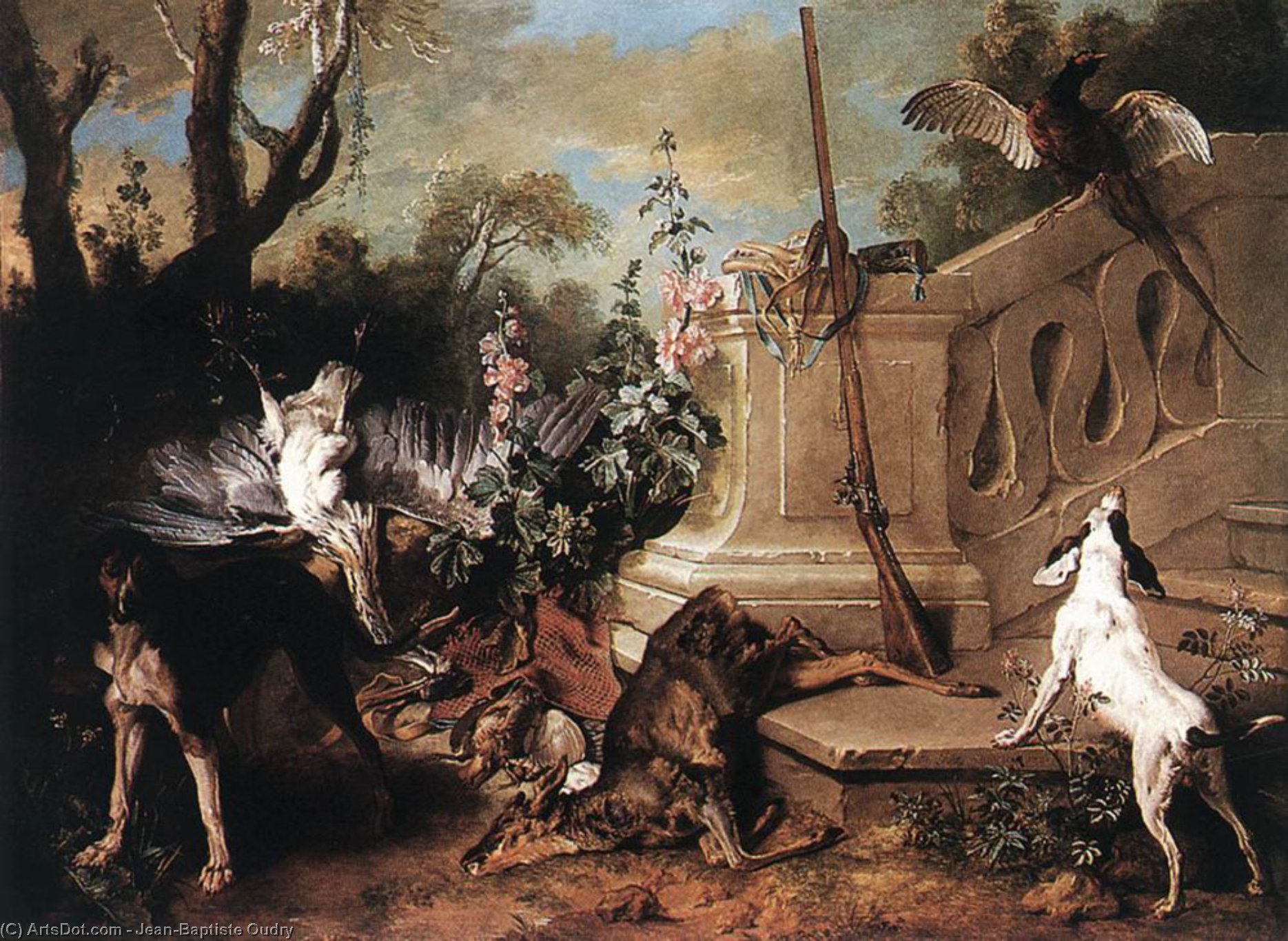 WikiOO.org - Encyclopedia of Fine Arts - Lukisan, Artwork Jean-Baptiste Oudry - Dead Roe
