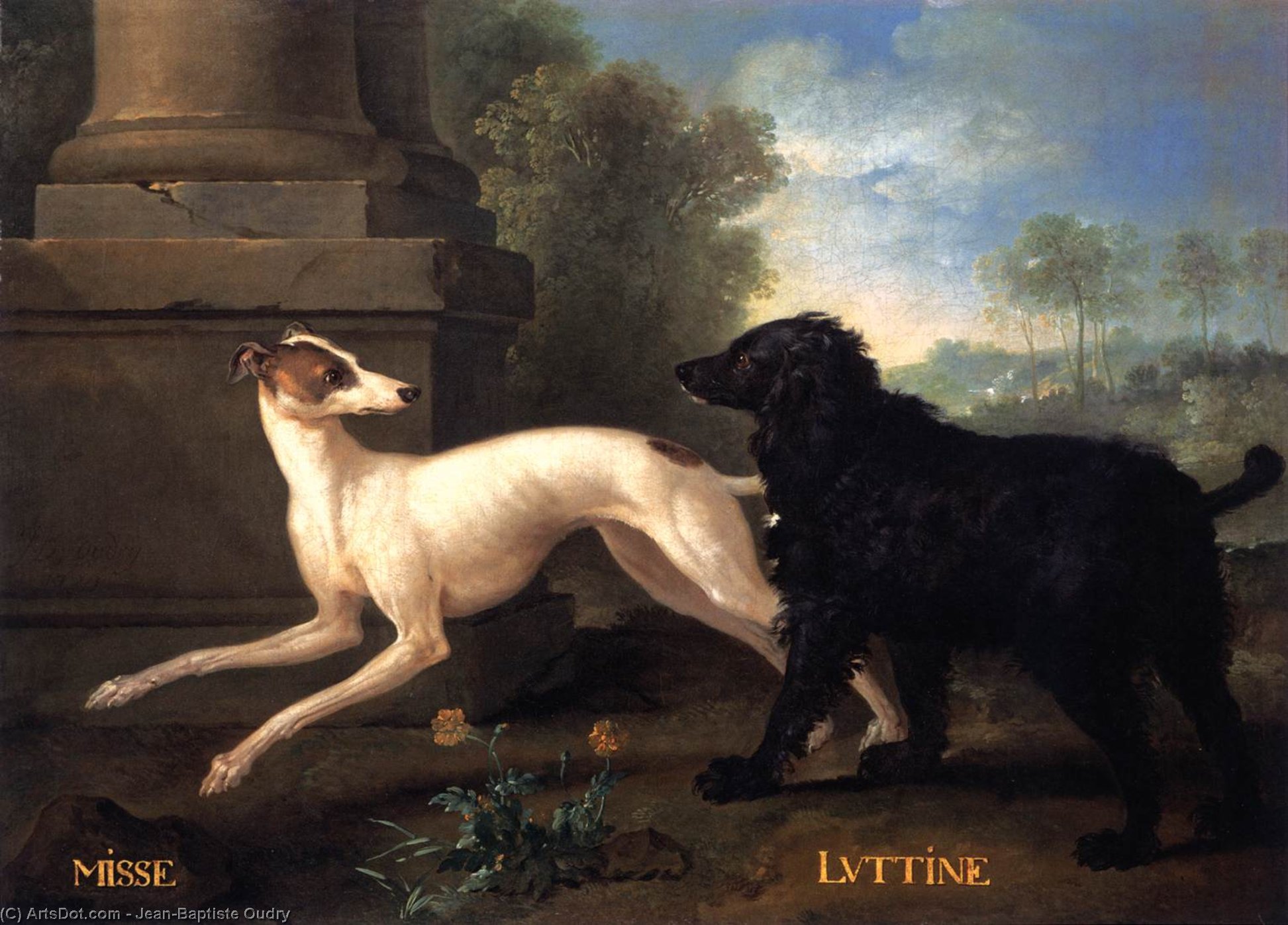 Wikioo.org - The Encyclopedia of Fine Arts - Painting, Artwork by Jean-Baptiste Oudry - Misse and Luttine