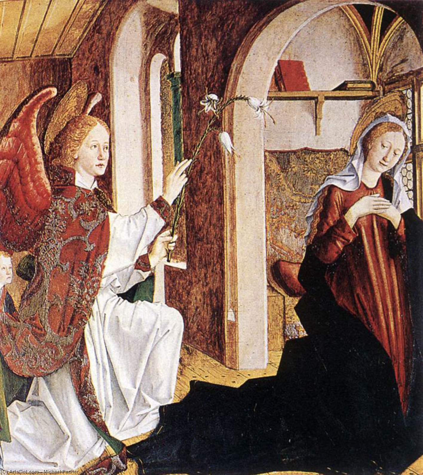 WikiOO.org - Encyclopedia of Fine Arts - Maleri, Artwork Michael Pacher - Annunciation