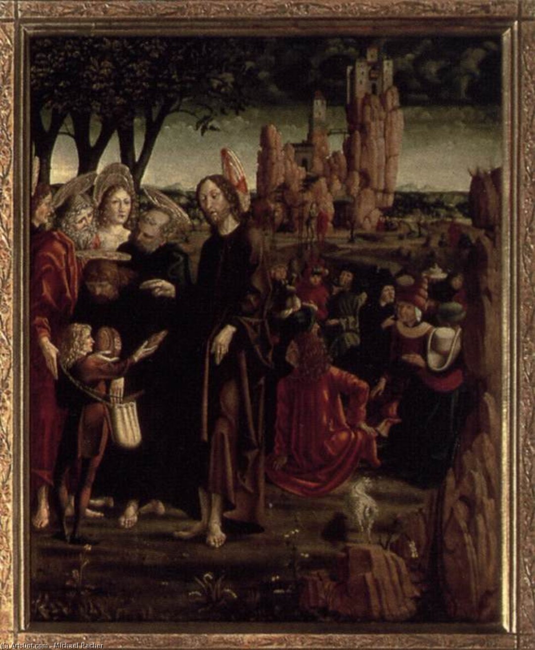 Wikioo.org - Bách khoa toàn thư về mỹ thuật - Vẽ tranh, Tác phẩm nghệ thuật Michael Pacher - St Wolfgang Altarpiece: The Miracle of the Bread