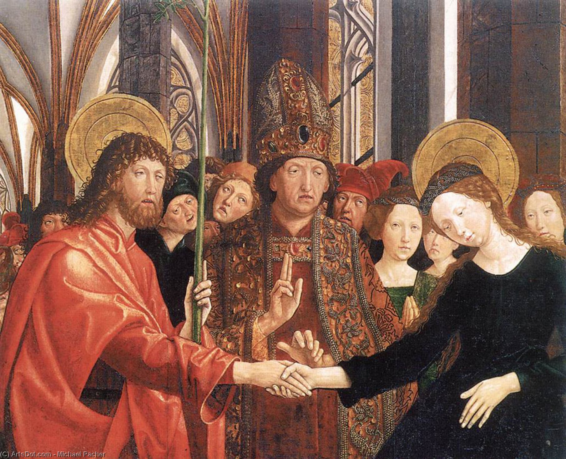 WikiOO.org - Encyclopedia of Fine Arts - Lukisan, Artwork Michael Pacher - The Engagement of Virgin