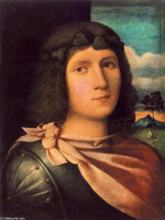 WikiOO.org – 美術百科全書 - 繪畫，作品 Palma Vecchio -  肖像  年轻  男子