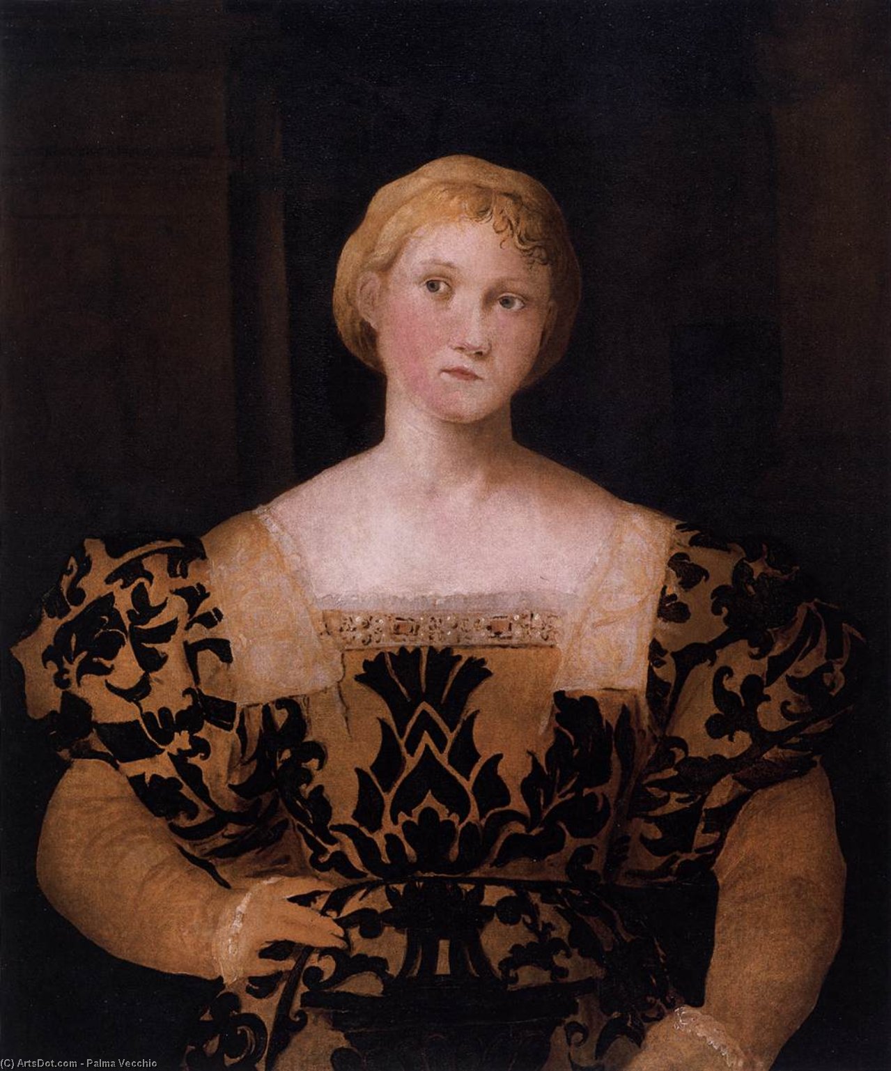 Wikioo.org - Die Enzyklopädie bildender Kunst - Malerei, Kunstwerk von Palma Vecchio - Porträt von paola priuli