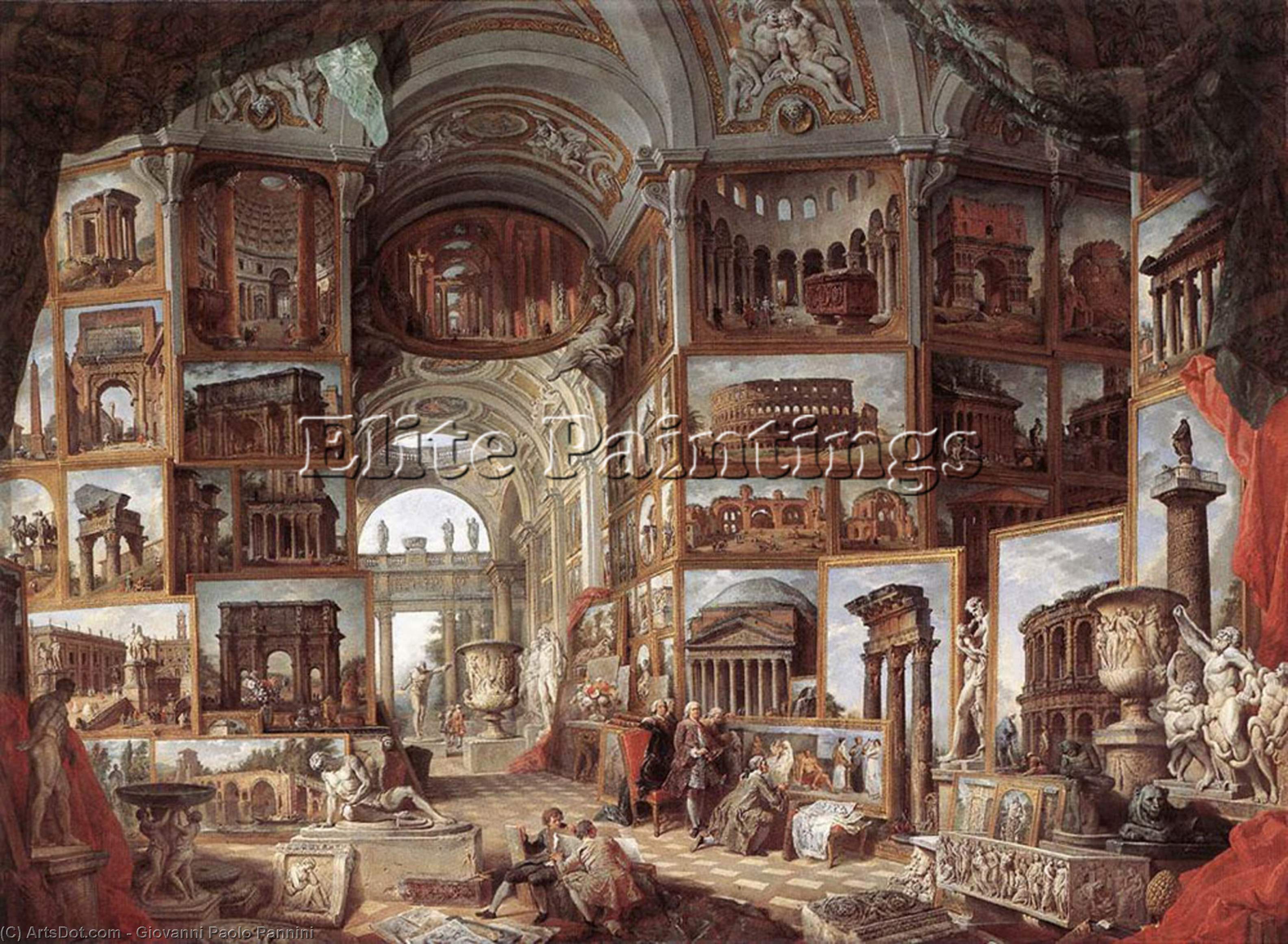 WikiOO.org - Encyclopedia of Fine Arts - Maleri, Artwork Giovanni Paolo Pannini - Roma Antica