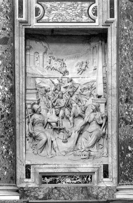 WikiOO.org - Enciklopedija dailės - Tapyba, meno kuriniai Giovanni Antonio Paracca - Sixtus V's Temporal Goverment with Justice and Peace