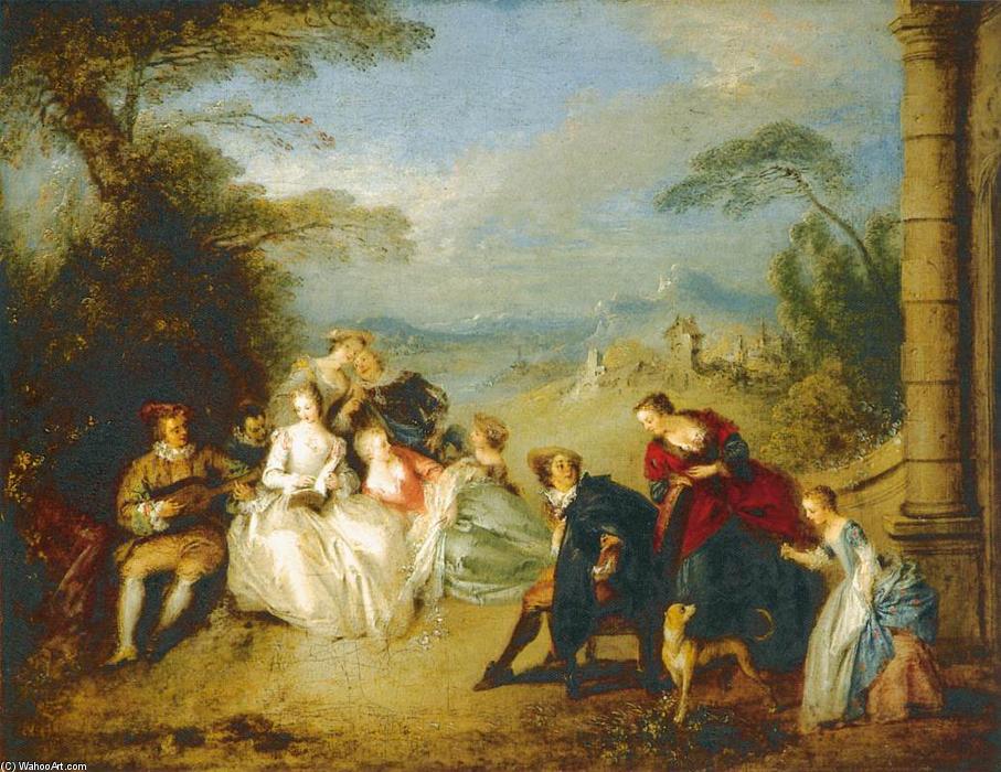Wikioo.org - The Encyclopedia of Fine Arts - Painting, Artwork by Jean-Baptiste Pater - Concert Champêtre
