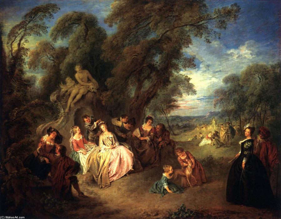Wikioo.org - The Encyclopedia of Fine Arts - Painting, Artwork by Jean-Baptiste Pater - Fête Champêtre