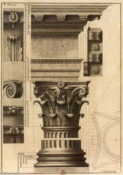 WikiOO.org - Encyclopedia of Fine Arts - Målning, konstverk Claude Perrault - Classification of the Five Orders of Columns