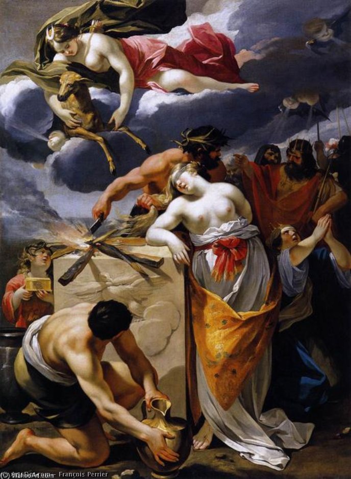Wikioo.org - The Encyclopedia of Fine Arts - Painting, Artwork by François Perrier - The Sacrifice of Iphigenia