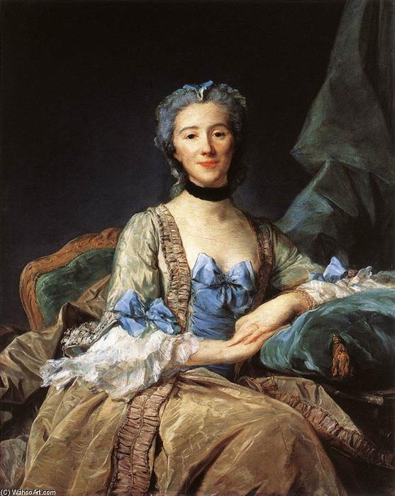 Wikioo.org - The Encyclopedia of Fine Arts - Painting, Artwork by Jean Baptiste Perronneau - Madame de Sorquainville