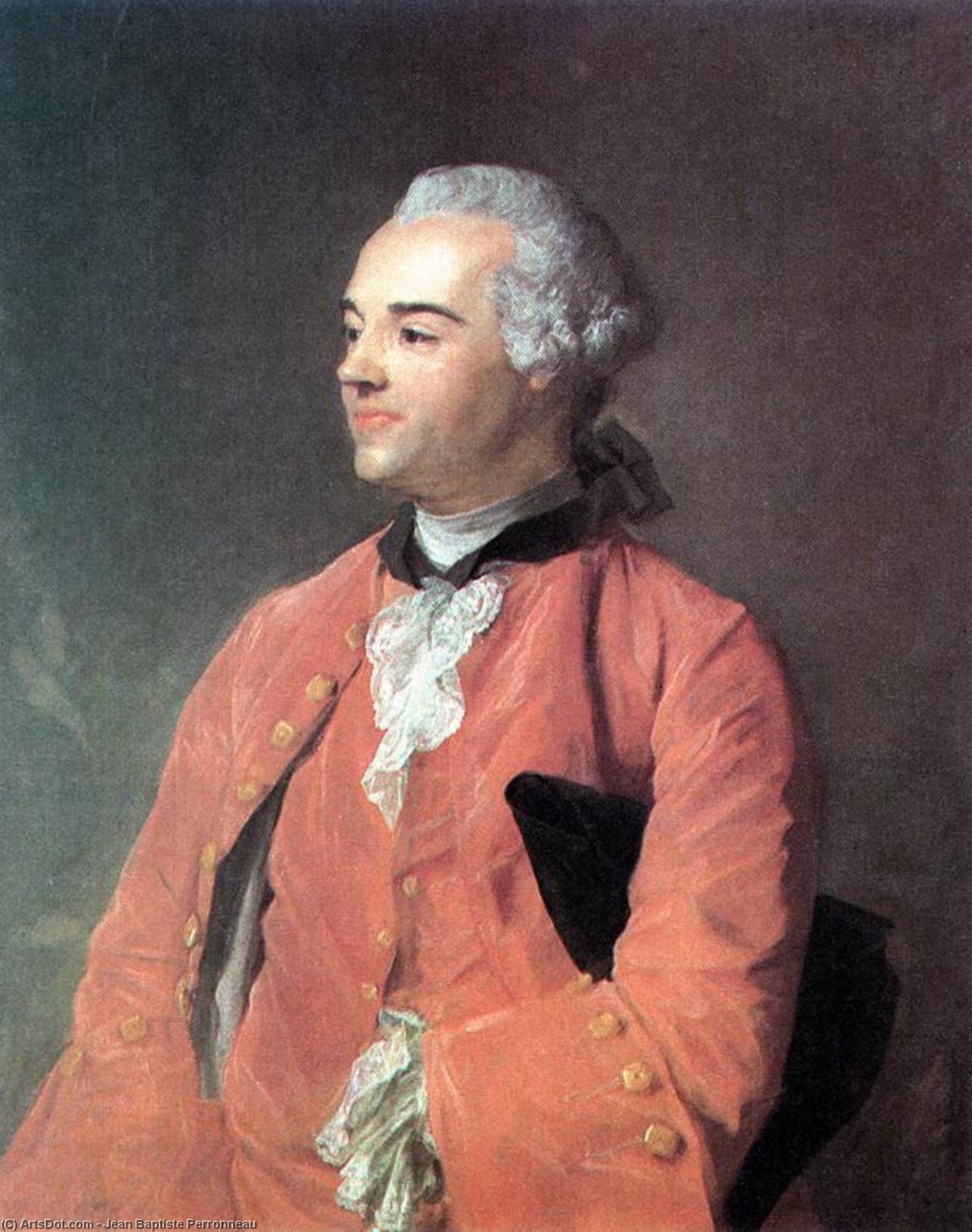 WikiOO.org - אנציקלופדיה לאמנויות יפות - ציור, יצירות אמנות Jean Baptiste Perronneau - Portrait of Jacques Cazotte