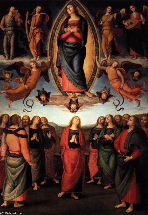 WikiOO.org - Εγκυκλοπαίδεια Καλών Τεχνών - Ζωγραφική, έργα τέχνης Pietro Perugino (Pietro Vannucci) - Assumption of the Virgin