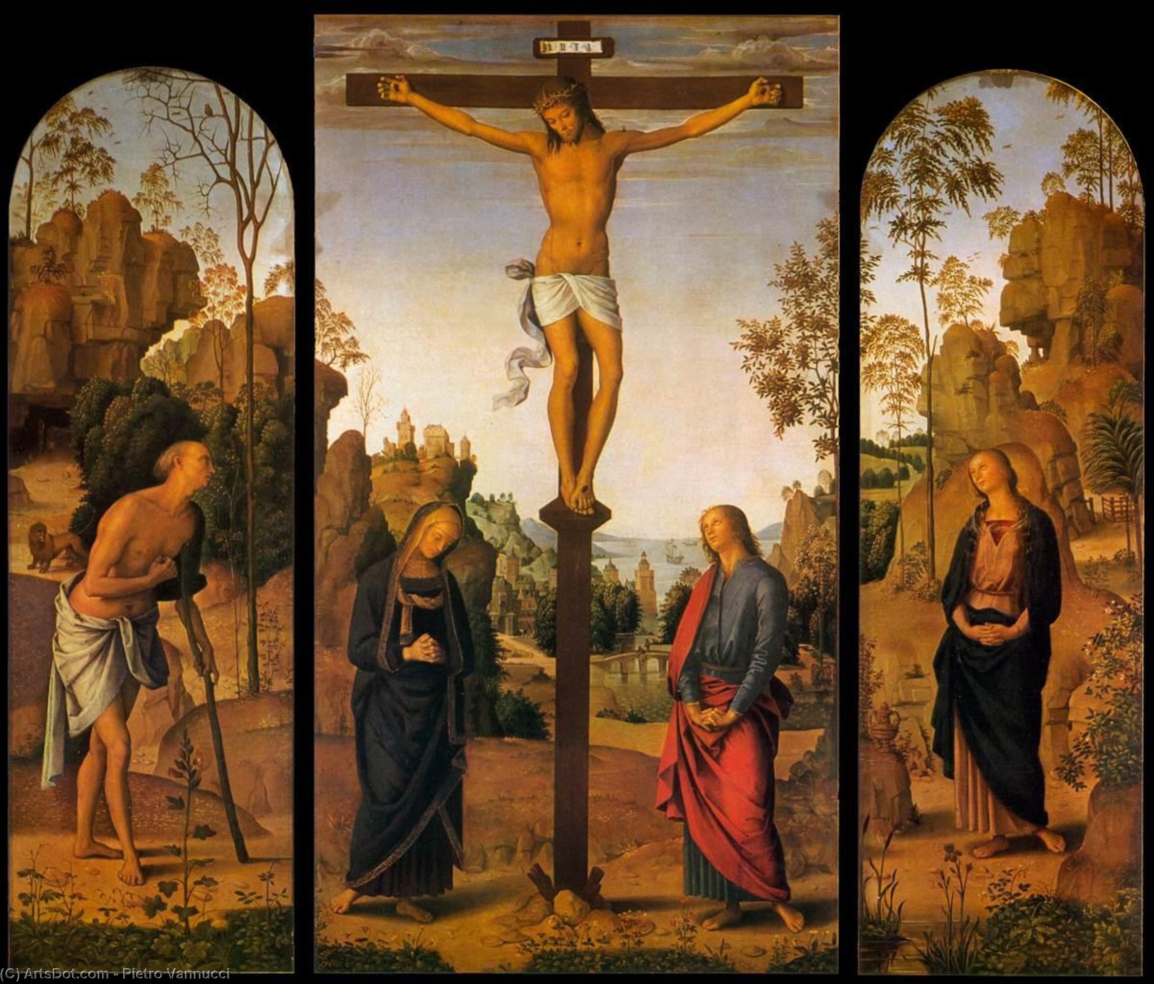 Wikioo.org - The Encyclopedia of Fine Arts - Painting, Artwork by Vannucci Pietro (Le Perugin) - The Galitzin Triptych