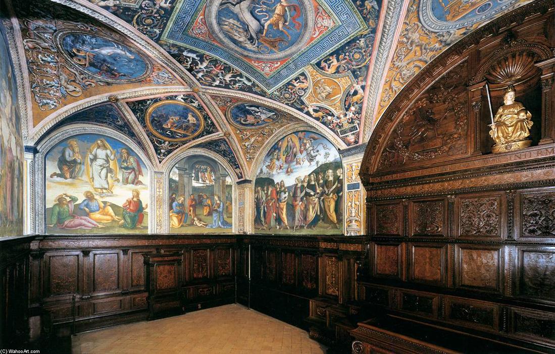 Wikioo.org – L'Enciclopedia delle Belle Arti - Pittura, Opere di Vannucci Pietro (Le Perugin) - Vista della Sala di Udienza