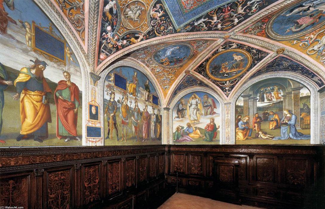 Wikioo.org - The Encyclopedia of Fine Arts - Painting, Artwork by Vannucci Pietro (Le Perugin) - View of the Sala di Udienza