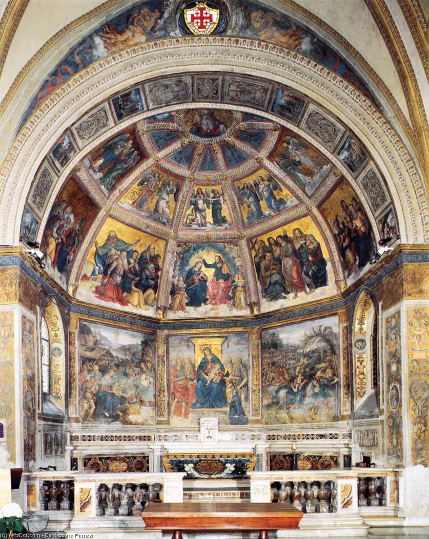 Wikioo.org - The Encyclopedia of Fine Arts - Painting, Artwork by Baldassare Peruzzi - Wall paintings